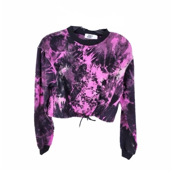 Tiger Mist Hot Pink and Black Tie Dye Radiance Sweater - Picture 4 of 5